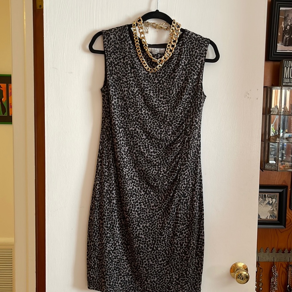 Loft, animal print dress